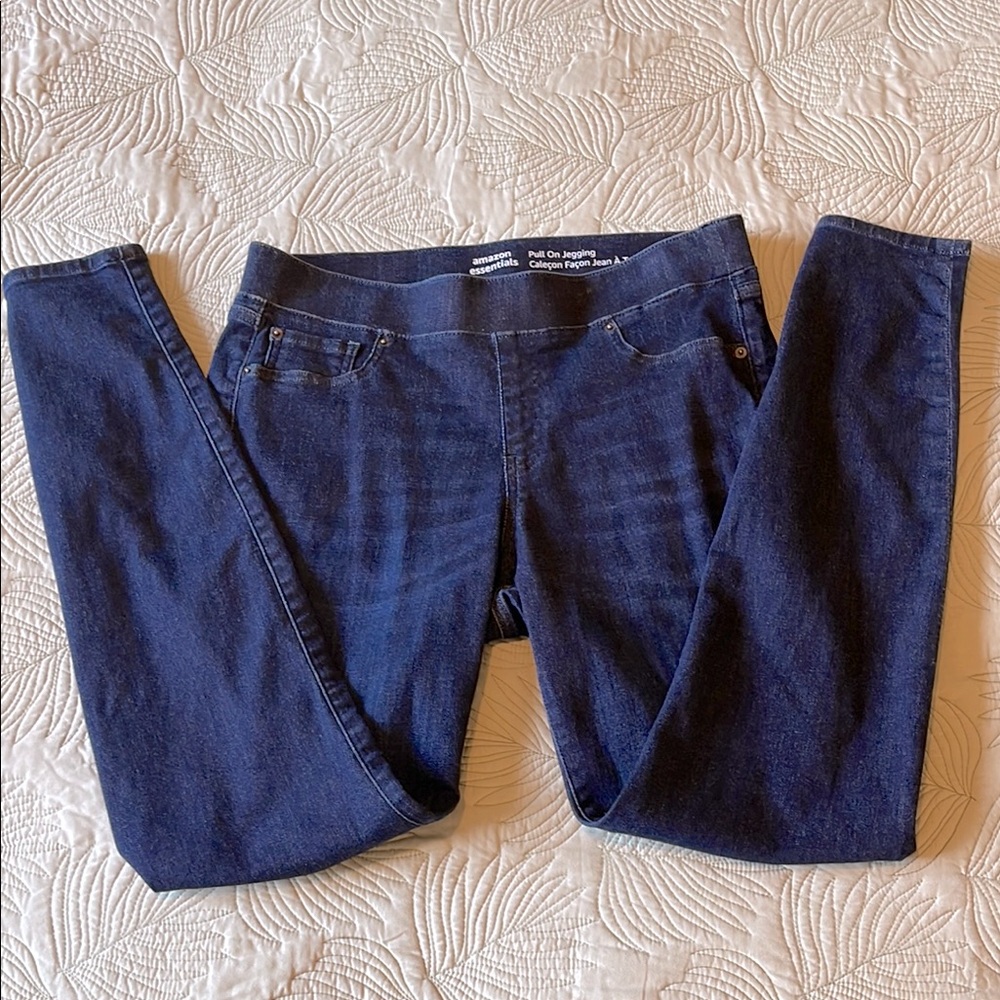Amazon Essentials Deep Blue Pull Up Women's Jeggings, Size 12T